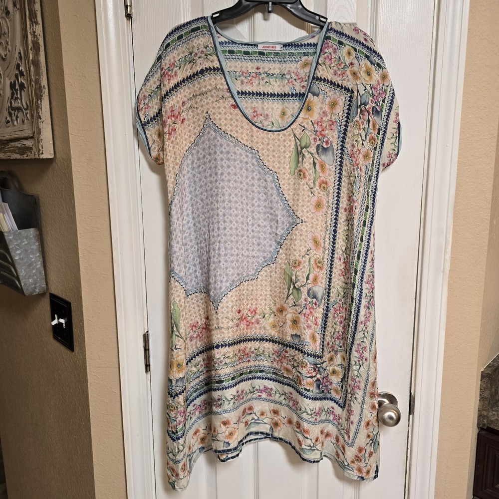 Johnny Was Multicolor Floral Mini Dress